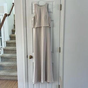 Bill Levkoff Bridesmaid Dress Latte/Beige size 2 formal dress
